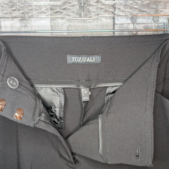 Roz & Ali Black Secret Agent Pants NWOT - Picture 2 of 4